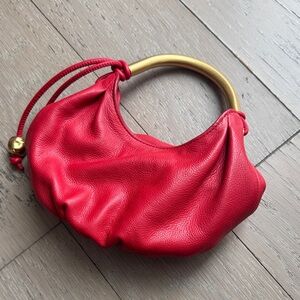 Elegant Red Leather clutch